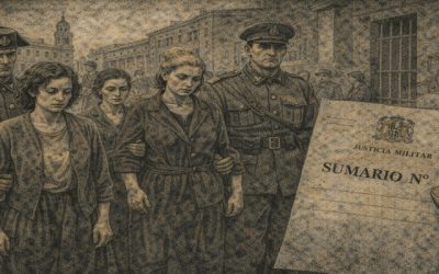 Ilustración representa la represión franquista