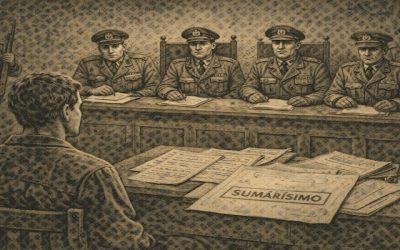 Ilustración representa a un Sumarísimo de Urgencia