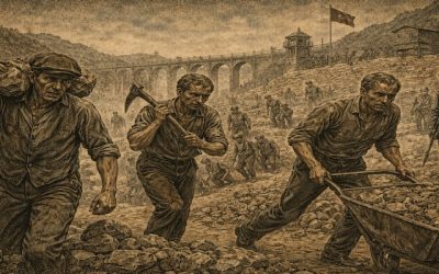 Ilustración representa trabajos forzados