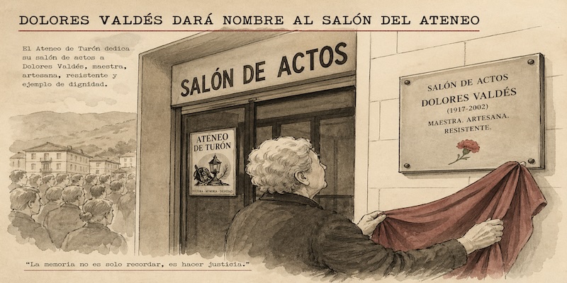 Dolores Valdés dará nombre al Salón de Actos del Ateneo de Turón