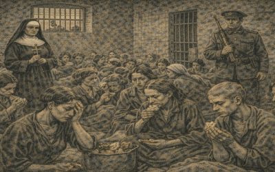 Ilustración que representa las cárceles franquista en Asturias.