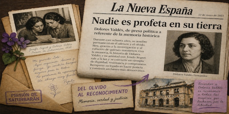 Dolores Valdés en el diario «La Nueva España»