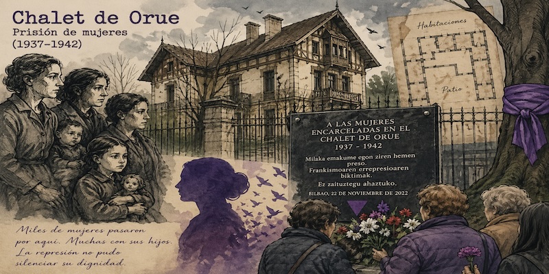 Homenaje a las encarceladas en el Chalet de Orue