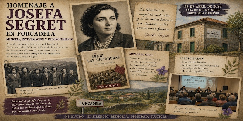 Homenaje a Josefa Segret en Forcadela
