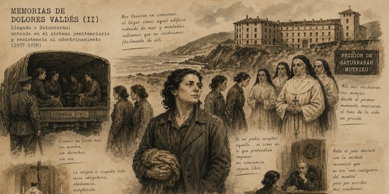 Memorias de Dolores Valdés (II): llegada a Saturrarán y entrada en el sistema penitenciario