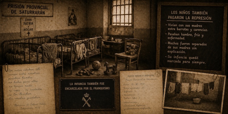 Memorias de Dolores Valdés (II): niños en prisión, maternidad y represión en Saturrarán