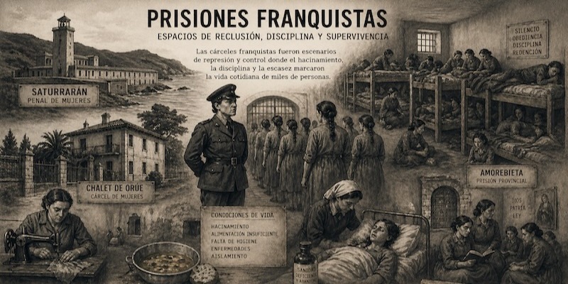 Prisiones franquistas: espacios de reclusión, disciplina y supervivencia