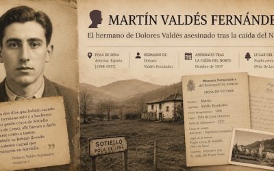Imagen documental sobre Martín Valdés Fernández, víctima de la represión franquista en Asturias y hermano de Dolores Valdés Fernández.